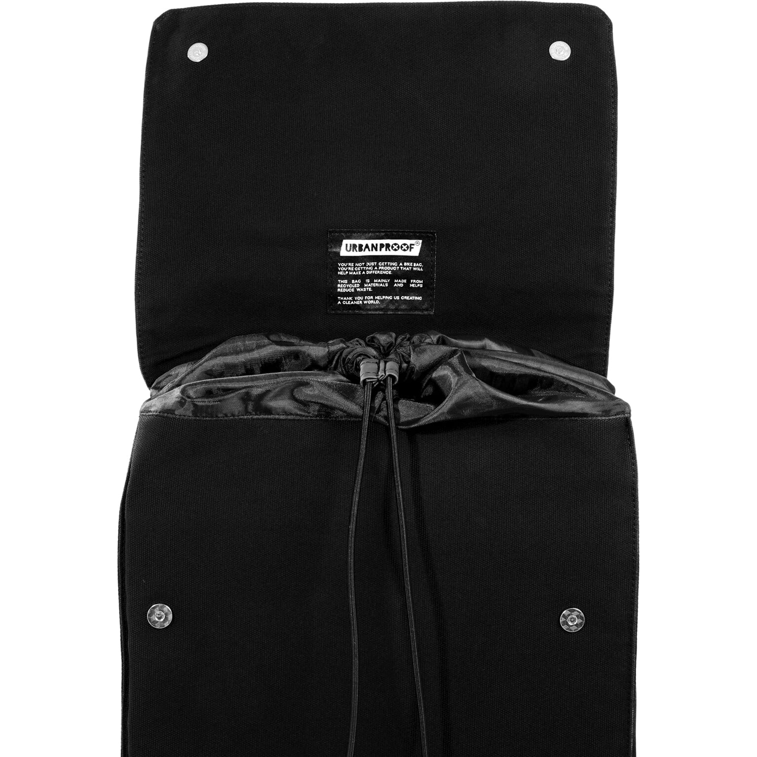 city backpack 15L recycled zwart