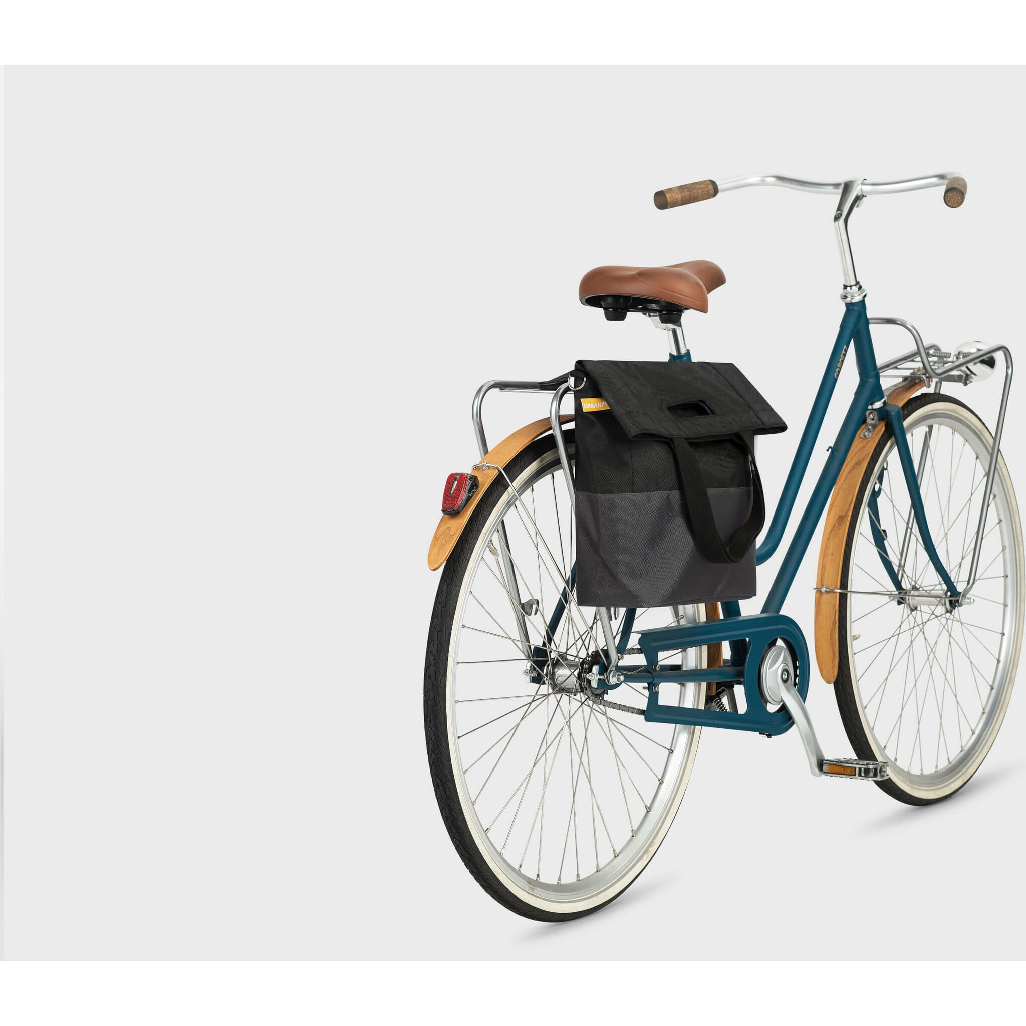 shoppertas 20L recycled zwart grijs