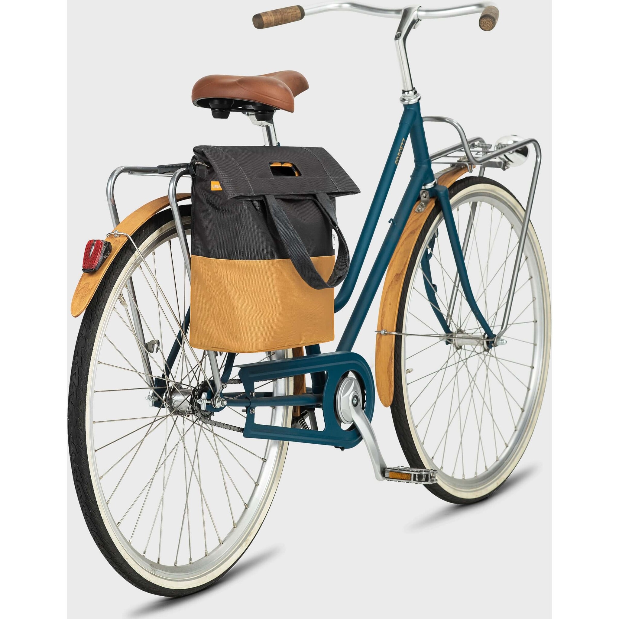 shoppertas 20L recycled grijs geel