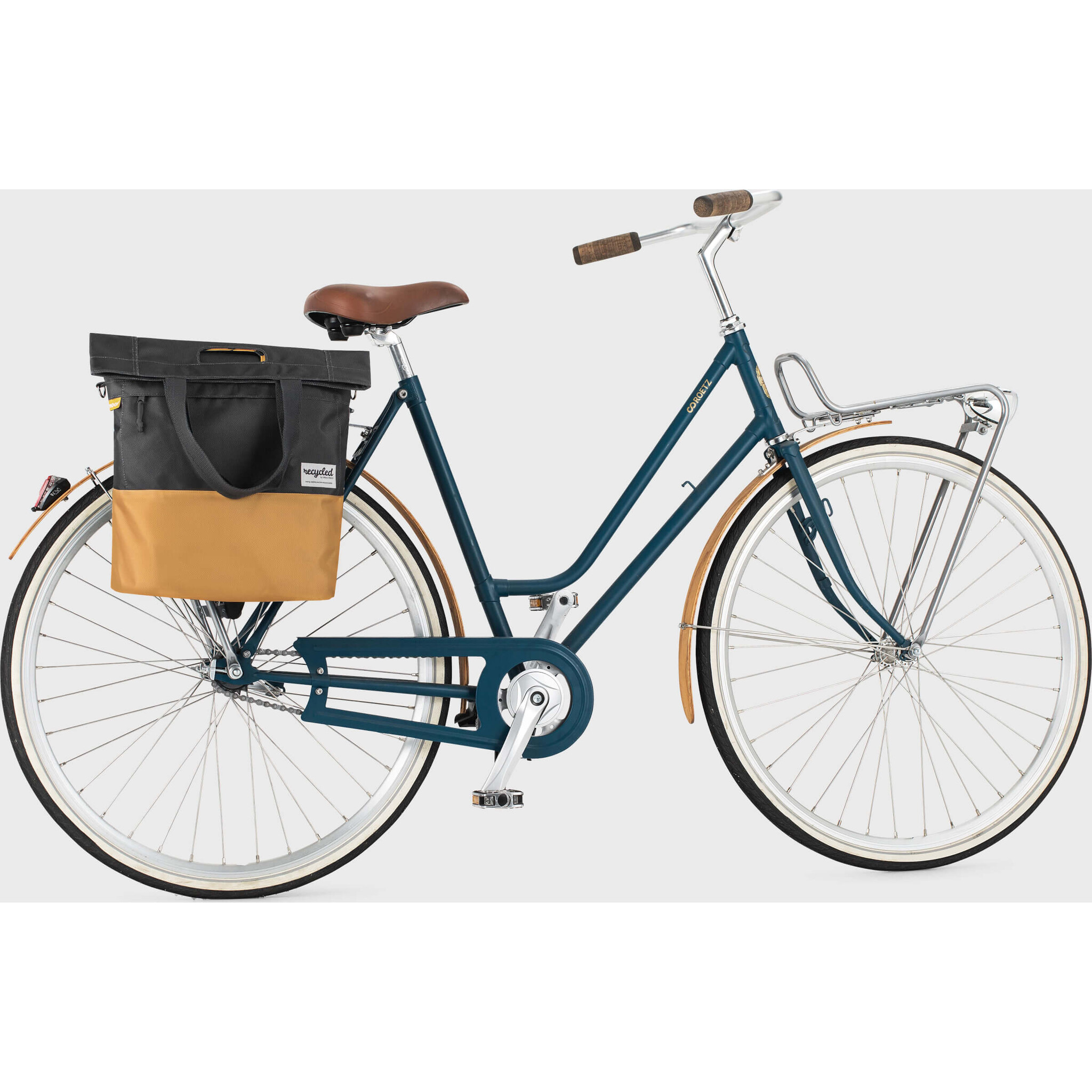 shoppertas 20L recycled grijs geel