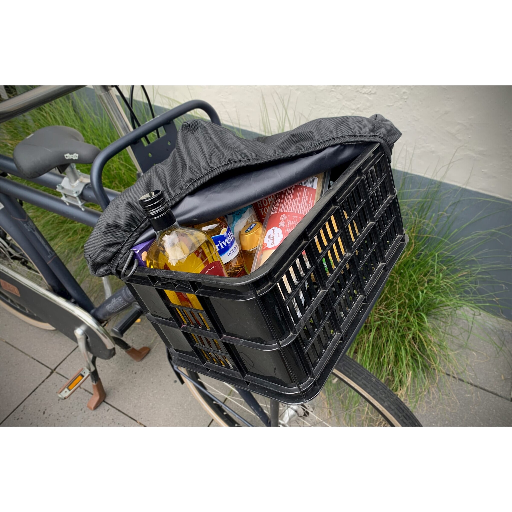 Fietskrat Hoes Zwart Medium 45 X 35 cm