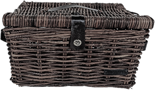 Wicked Picknickmand bakkersmand maat L, Zwart (47 x 36 x 26 cm)