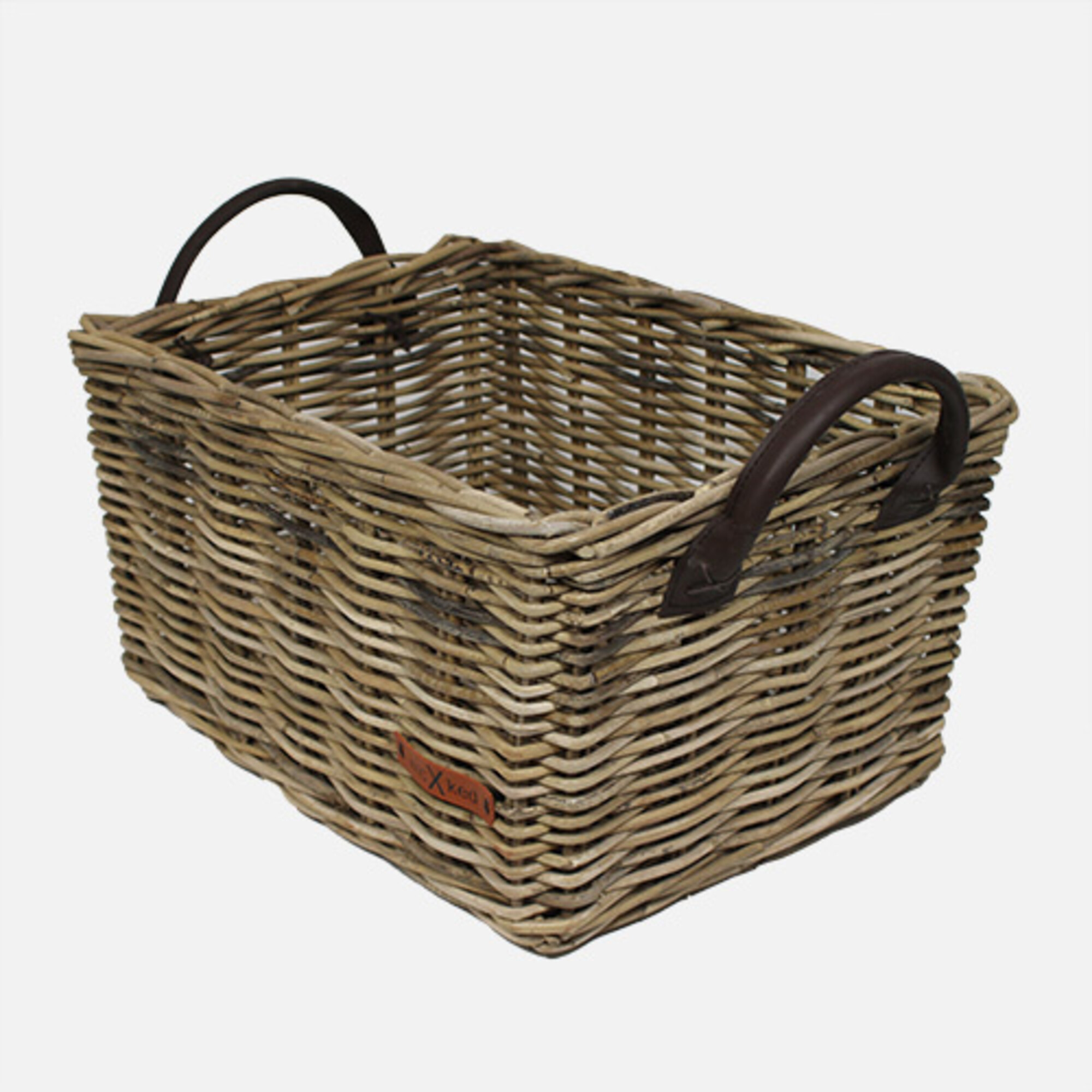 Vintage rieten mand met hengsel - Mooie Troep