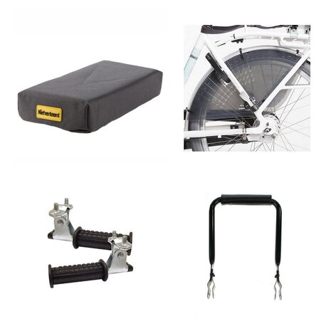 Niet verkeerd Fietskussen Grijs compleet pakket