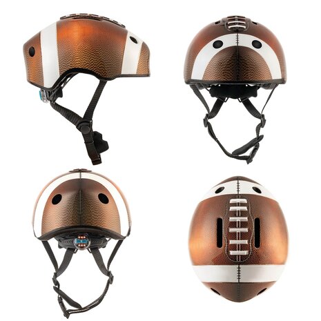 Crazy Safety Kinderhelm / Fietshelm American Footbal Bruin Crazy Safety Kinderhelm / Fietshelm American Footbal Bruin