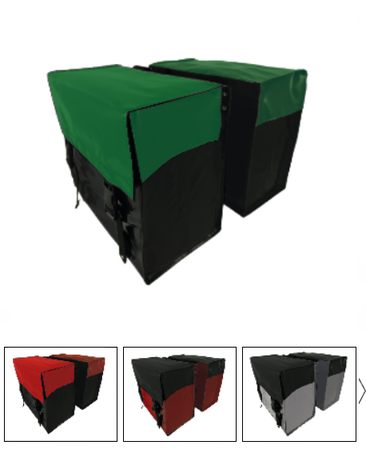 de Poort fietstas 55L Two Tone Mat Zwart Rood de Poort fietstas 55L Two Tone Mat Zwart Rood