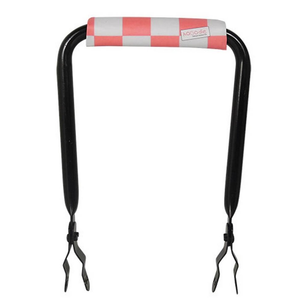 Hooodie Rugsteun Rugleuning  zwart met Pink Checkers rugkussentje Hooodie Rugsteun Rugleuning  zwart met Pink Checkers rugkussentje