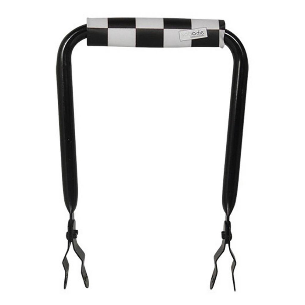 Hooodie Rugsteun Rugleuning zwart met Black Checkers rugkussentje Hooodie Rugsteun Rugleuning zwart met Black Checkers rugkussentje