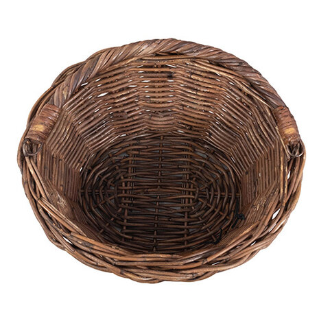 Wicked Rieten Fietsmand Aan Stuur Ovaal Bruin