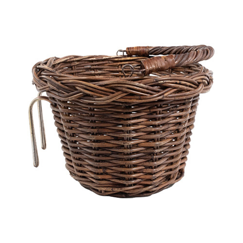 Wicked Rieten Fietsmand Aan Stuur Ovaal Bruin