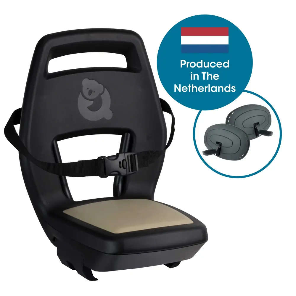 Qibbel achterzitje Maxi Junior 6+ zwart / khaki