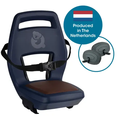 Qibbel achterzitje Maxi Junior 6+ blauw / bruin Qibbel achterzitje Maxi Junior 6+ blauw / bruin