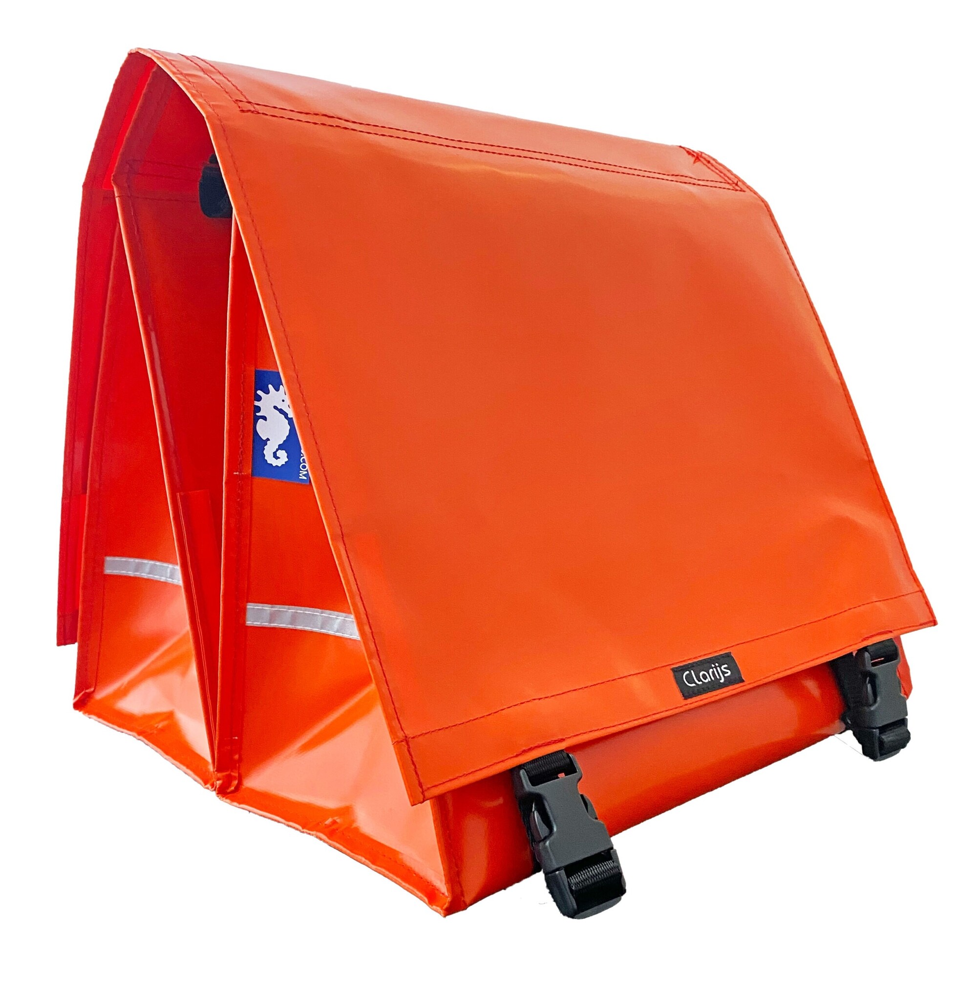 Dubbele Fietstas XL PVC 46L Oranje