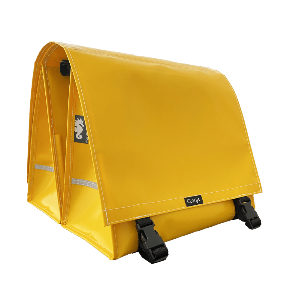 Clarijs Dubbele Fietstas XL PVC  46L Geel Clarijs Dubbele Fietstas XL PVC  46L Geel