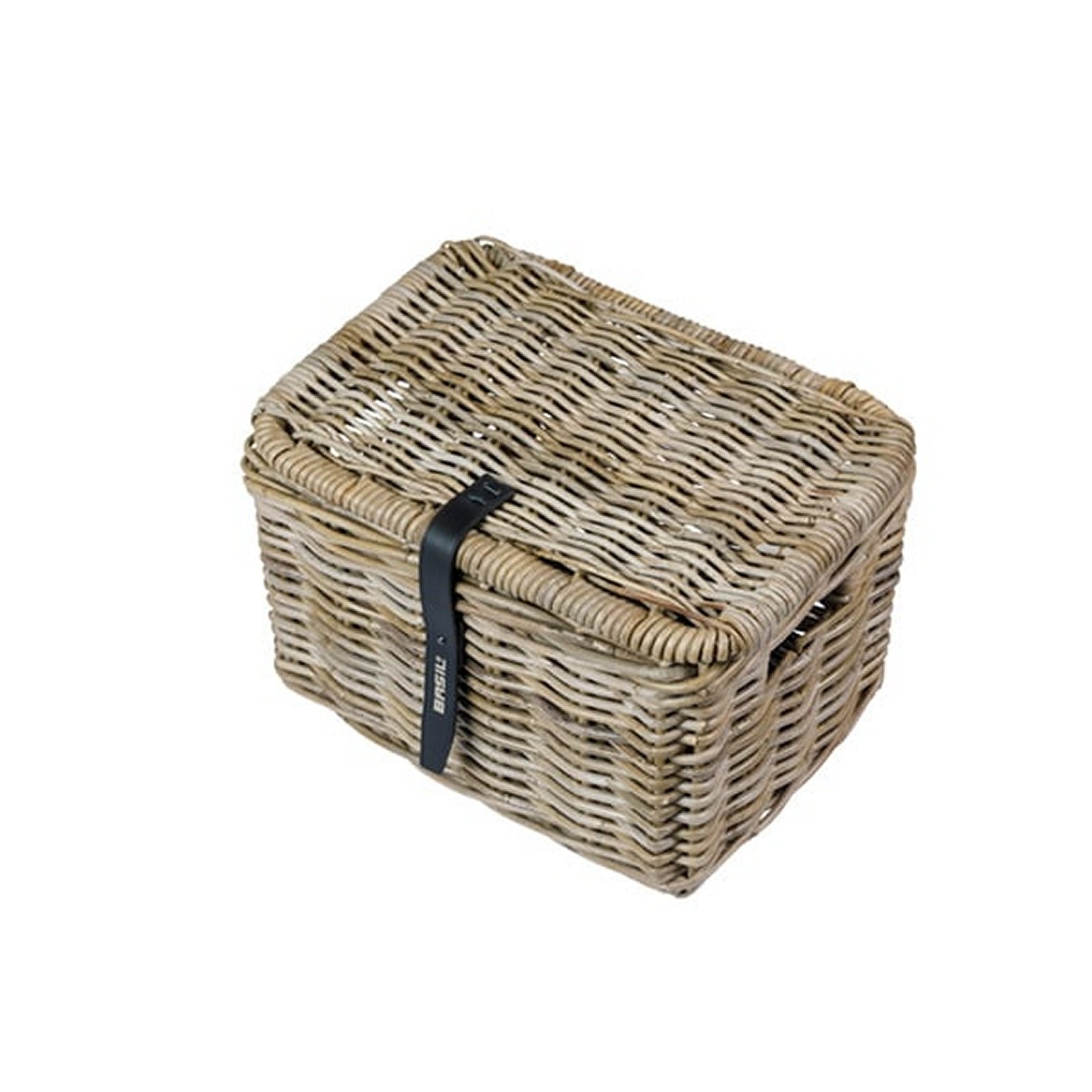 Mand Dax Large + deksel rotan grijs