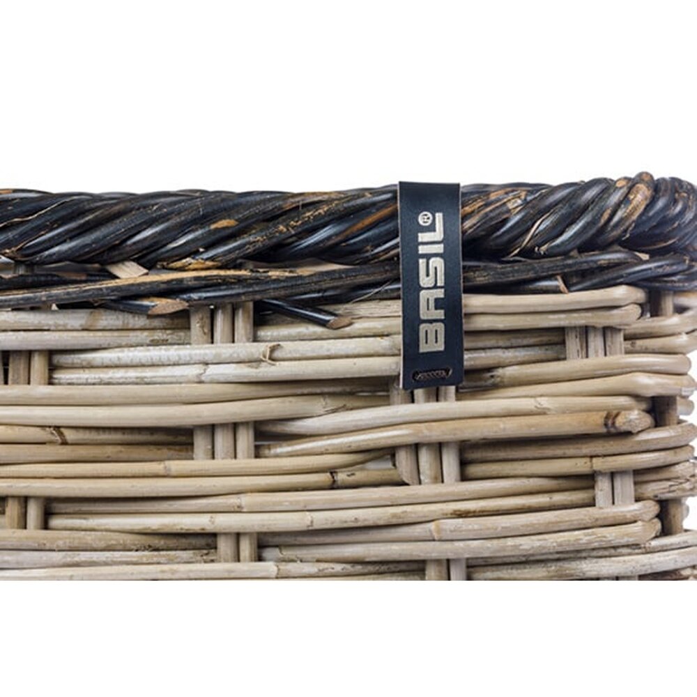 Basil Mand Dijon Small rotan grijs/zwart Basil Mand Dijon Small rotan grijs/zwart