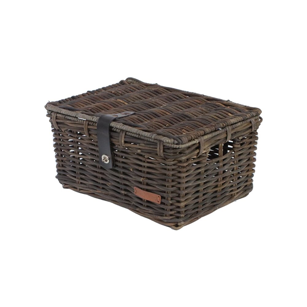 Wicked Rieten kratmand Zwart maat L met klep Wicked Rieten kratmand Zwart maat L met klep