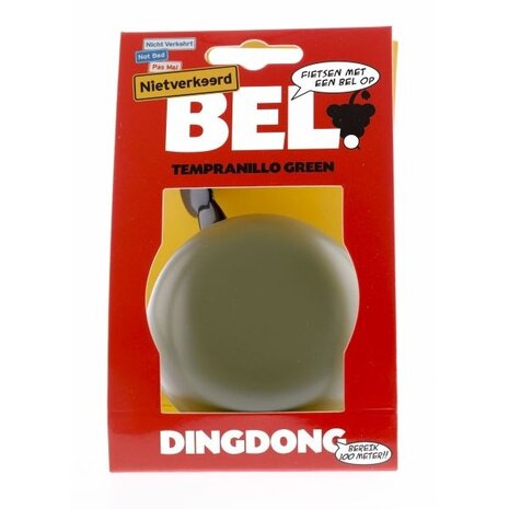 Niet verkeerd fietsbel Ding Dong 80mm tempranillo green Niet verkeerd fietsbel Ding Dong 80mm tempranillo green