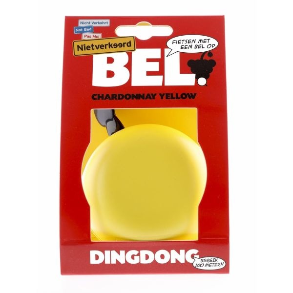 fietsbel Ding Dong 80mm chardonnay yellow