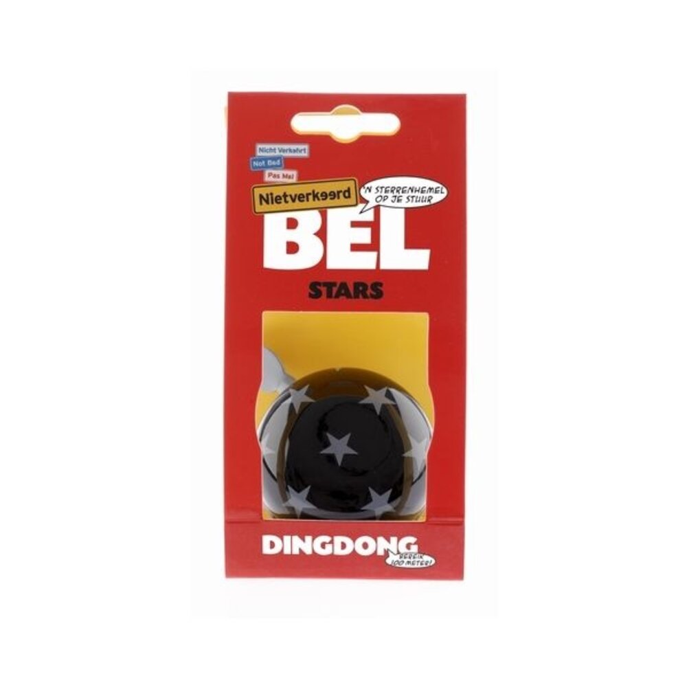 Niet verkeerd fietsbel Ding Dong 60mm Stars