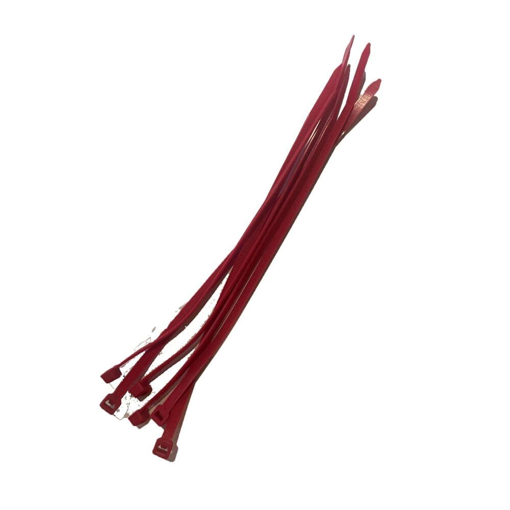 Trekbandjes Tie wraps Donker Rood (6 stuks) 2,5 X 150 mm
