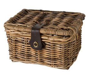 Fast Rider Rotan Fietsmand Junior Met Klep Bruin