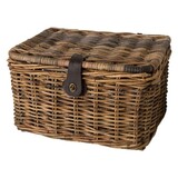 Fast Rider Rotan Fietsmand Met Klep Medium Bruin Fast Rider Rotan Fietsmand Met Klep Medium Bruin