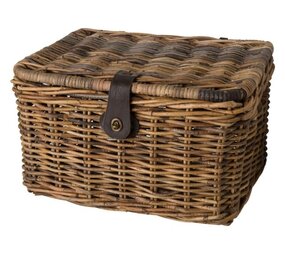 Fast Rider Rotan Fietsmand Met Klep Medium Bruin Fast Rider Rotan Fietsmand Met Klep Medium Bruin
