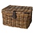 Rotan Fietsmand Met Klep Medium Bruin