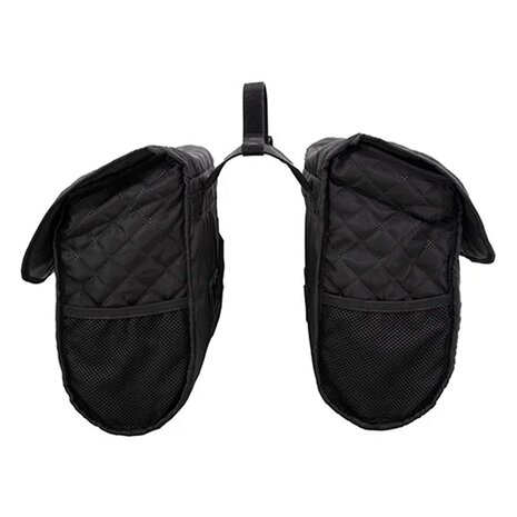 Beck Dubbele Fietstas Quilt  Zwart Beck Dubbele Fietstas Quilt  Zwart