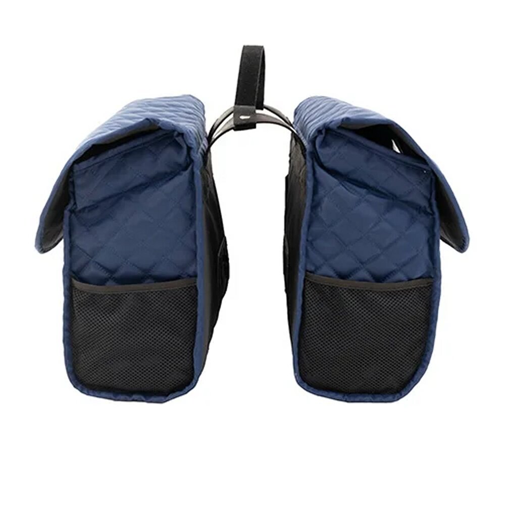 Beck Dubbele Fietstas Quilt Blauw Beck Dubbele Fietstas Quilt Blauw