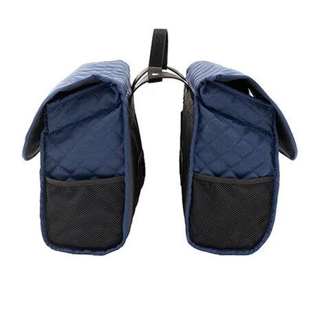 Beck Dubbele Fietstas Quilt Blauw Beck Dubbele Fietstas Quilt Blauw