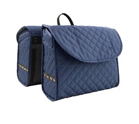 Beck Dubbele Fietstas Quilt Blauw MIK Beck Dubbele Fietstas Quilt Blauw MIK