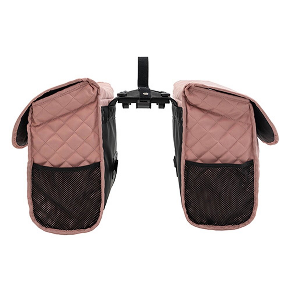 Beck Dubbele Fietstas Quilt  Roze MIK Beck Dubbele Fietstas Quilt  Roze MIK