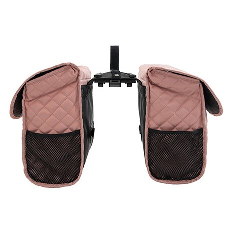 Beck Dubbele Fietstas Quilt  Roze MIK Beck Dubbele Fietstas Quilt  Roze MIK