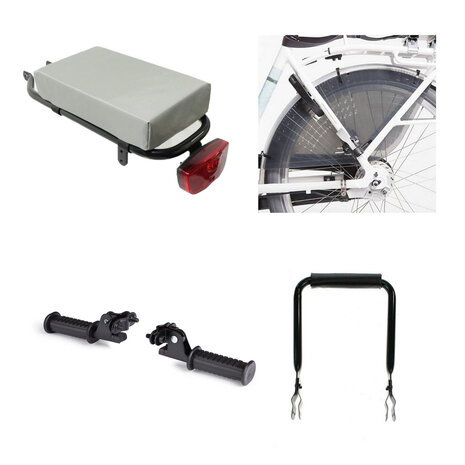 Hooodie Fietskussen Hooodie Petit Zilver pakket