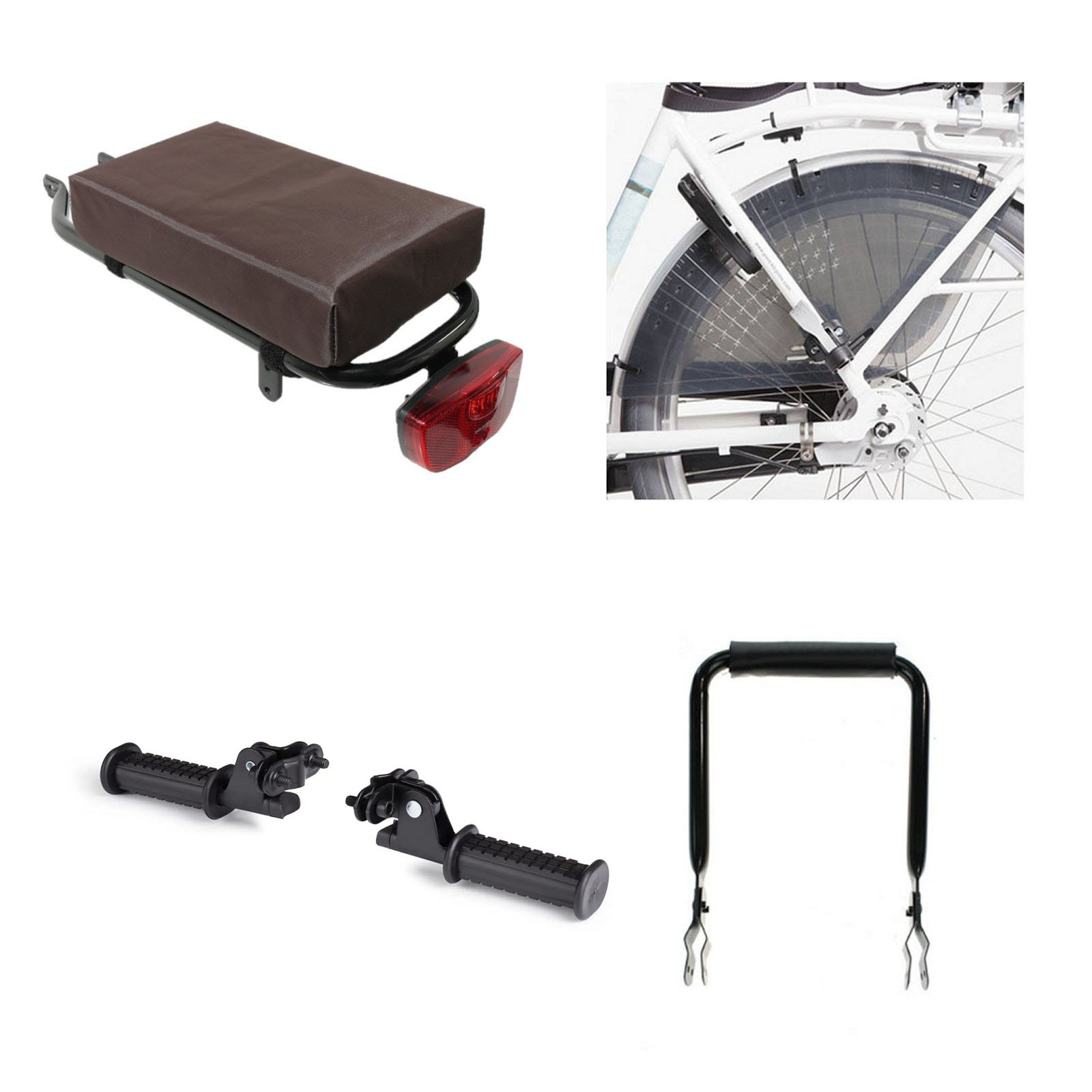 Fietskussen Hooodie Petit Bruin pakket