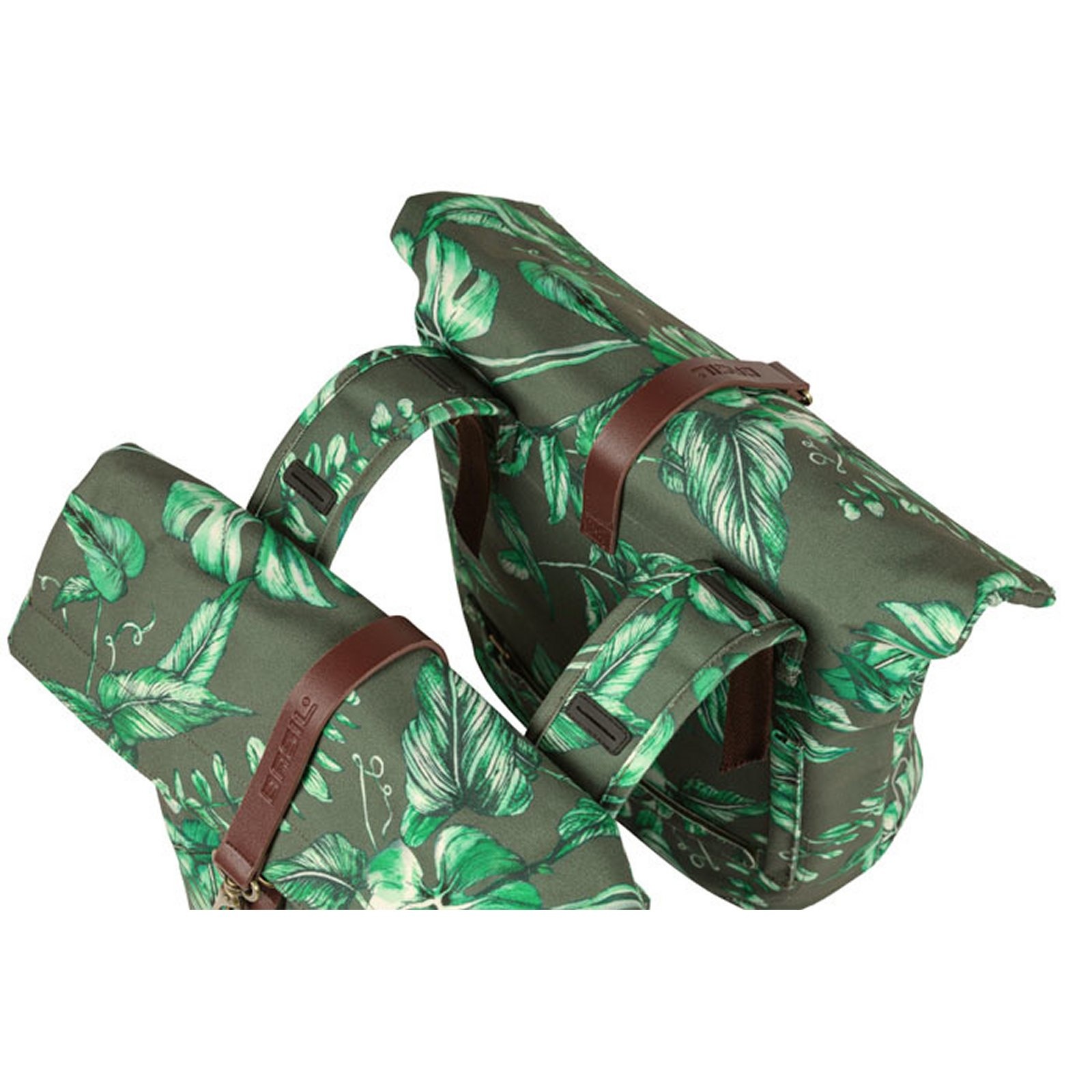 fietstas dubbel Ever-Green thyme groen 28-32L