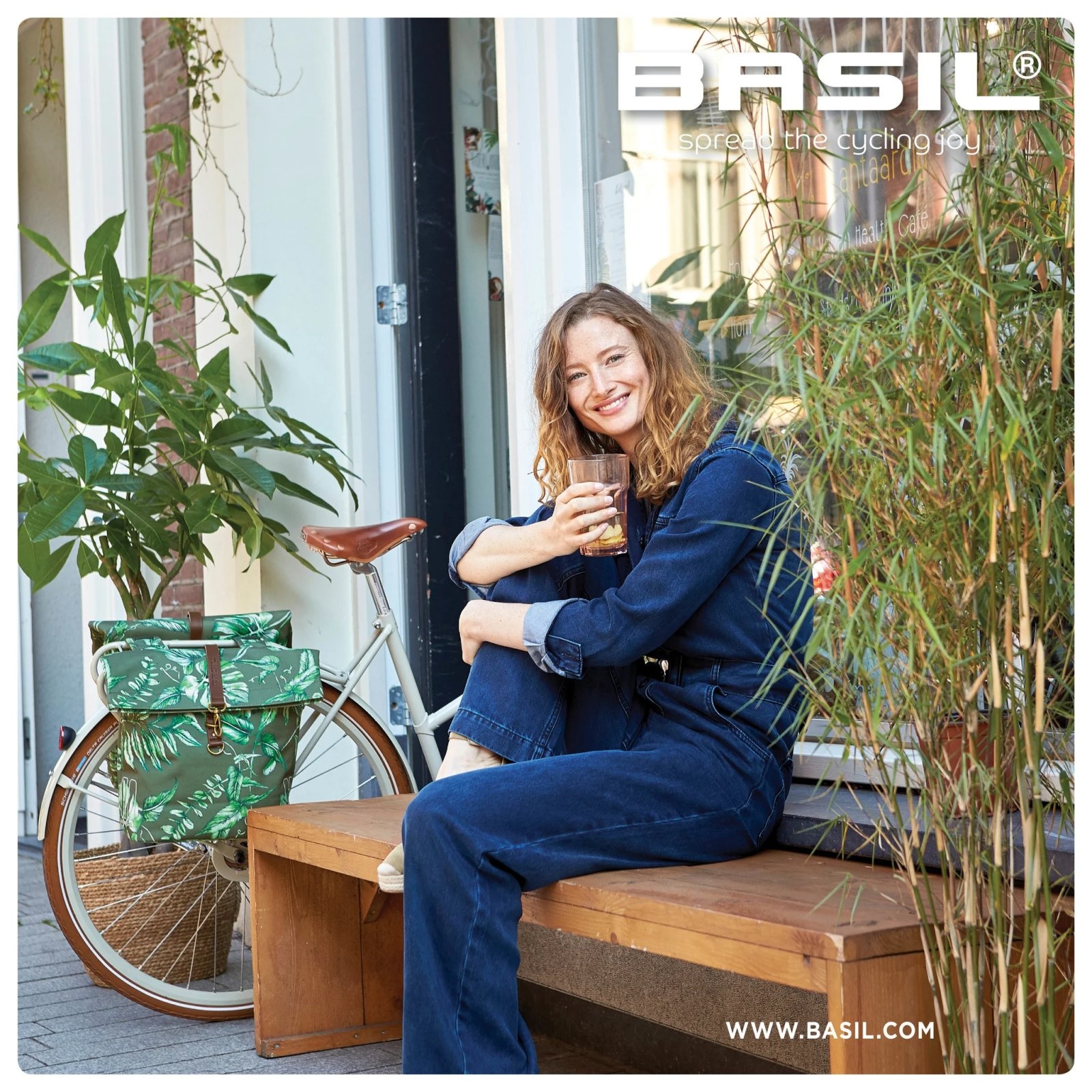 fietstas dubbel Ever-Green thyme groen 28-32L