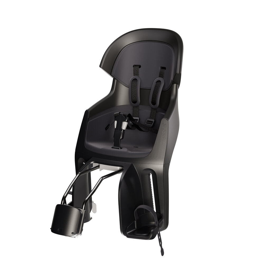 Bobike Maxi Exclusive Evolve Urban Black achterzitje inclusief 1 punt frame bevestiging