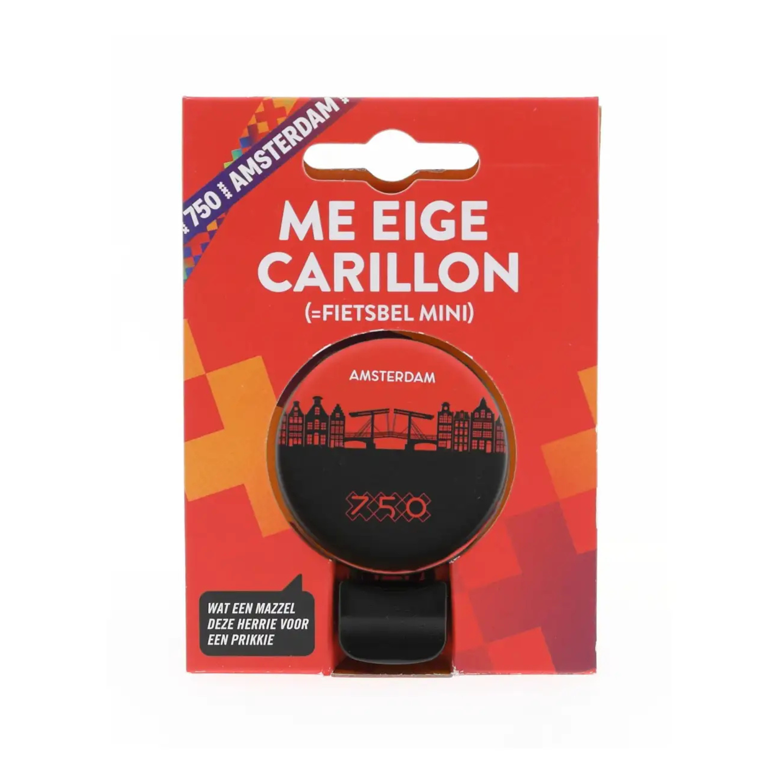Amsterdam 750 fietsbel Silhouet Mokum
