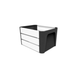 Mirage Fietskrat Klik 'n Krat Zwart/Wit Mirage Fietskrat Klik 'n Krat Zwart/Wit