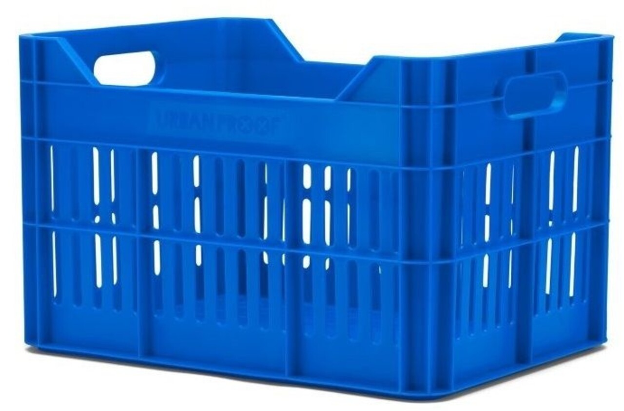 URBAN PROOF Fietskrat 30L Click Koningsblauw URBAN PROOF Fietskrat 30L Click Koningsblauw