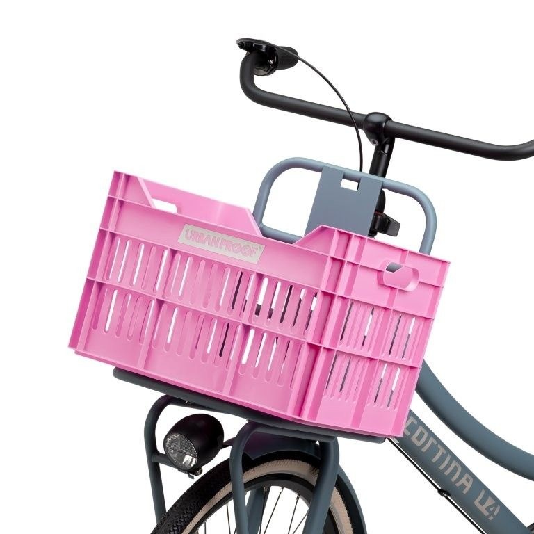Fietskrat 30L Click Felroze