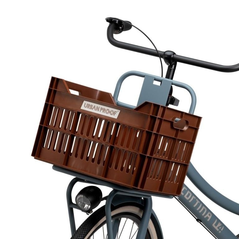 Fietskrat 30L Click Donkerbruin