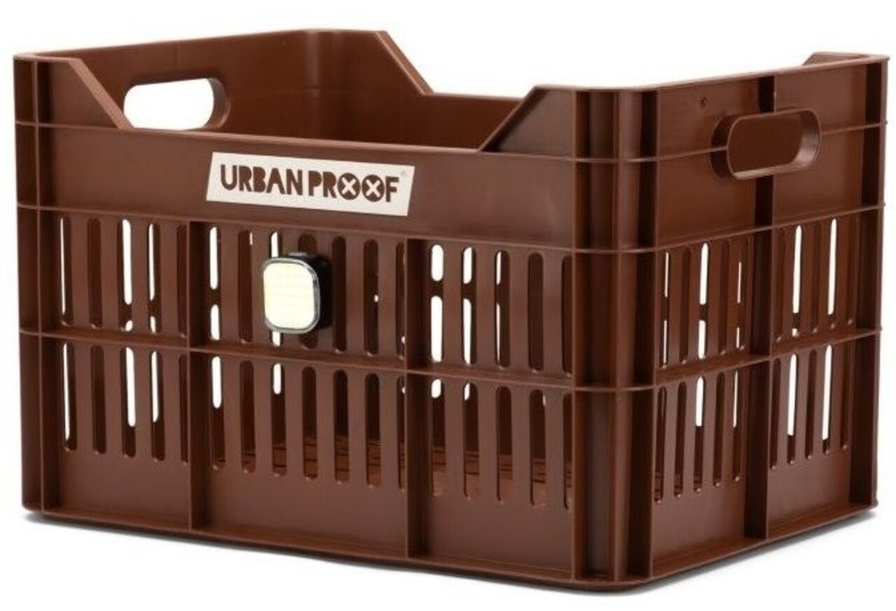 URBAN PROOF Fietskrat 30L Click Donkerbruin