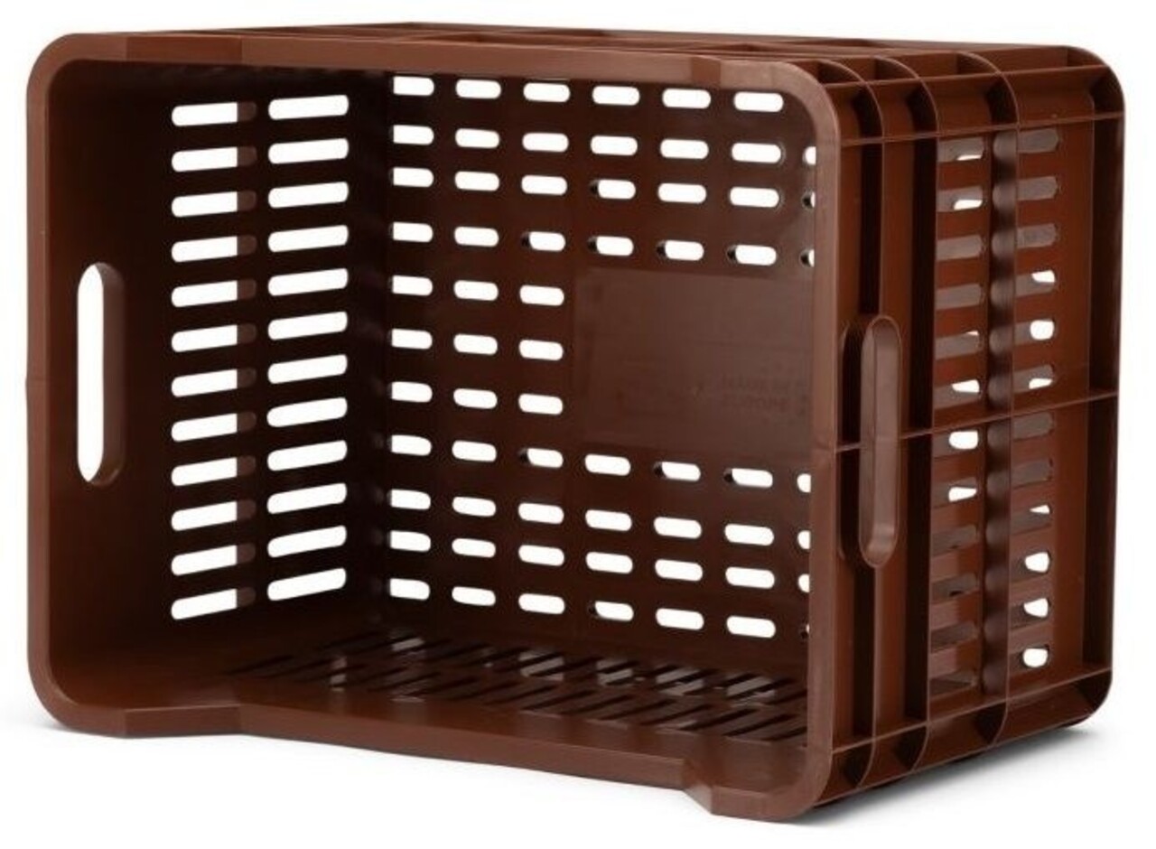 URBAN PROOF Fietskrat 30L Click Donkerbruin