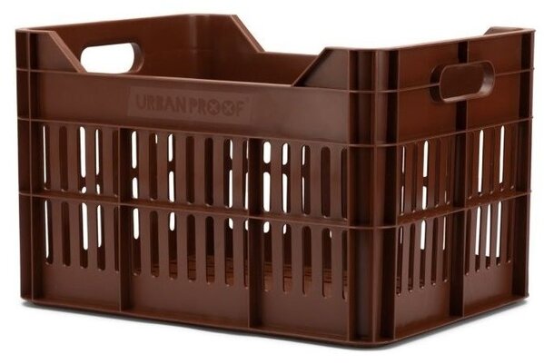 URBAN PROOF Fietskrat 30L Click Donkerbruin