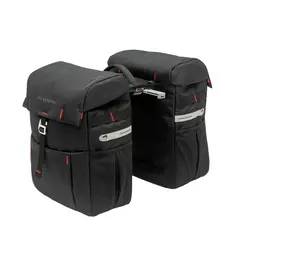 New Looxs Dubbele Fietstas Vigo Zwart  MIK 37L New Looxs Dubbele Fietstas Vigo Zwart  MIK 37L