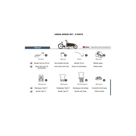 Melia Melia baby/peuter schaal bev.set 3P Urban Arrow bakfiets